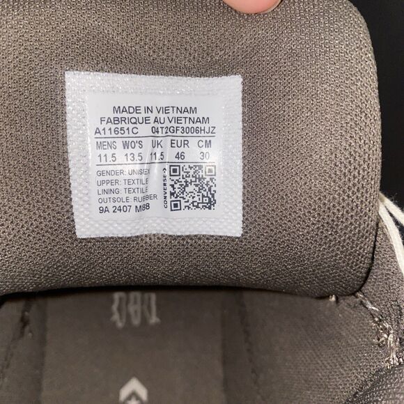 NEW Converse Chuck Taylor All Star High Street Mid Brown Mens 11.5 Shoe A11651C - Picture 10 of 11